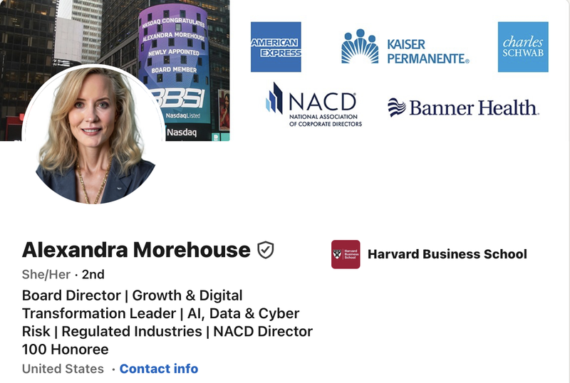 Alexandra Morehouse LinkedIn Profile