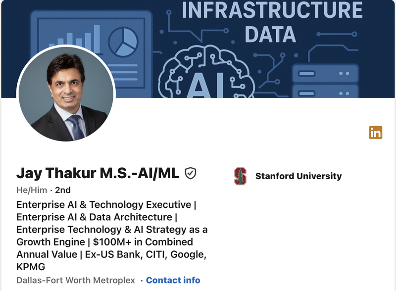 Jay Thakur LinkedIn Profile