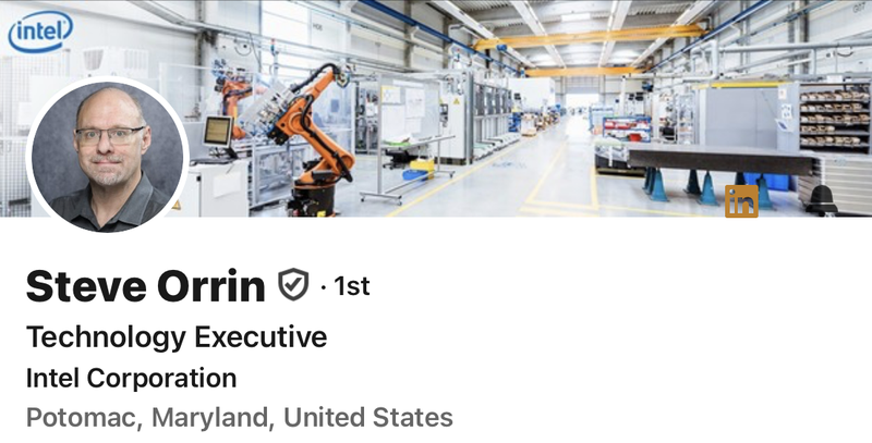 Steve Orrin LinkedIn Profile